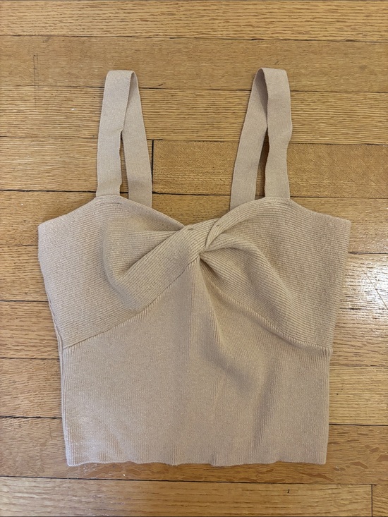 Abercrombie & Fitch Tops - Knit Twist Front Tank Top in Beige